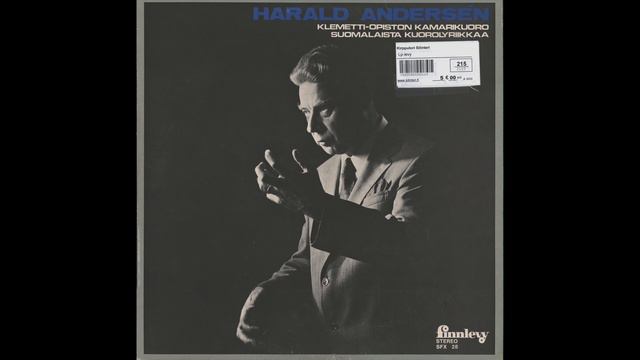 Finnish LP: Klemetti-Opiston Kamarikuoro, Harald Andersén - Suomalaista kuorolyriikkaa -1975 -SFX 2 смотреть онлайн