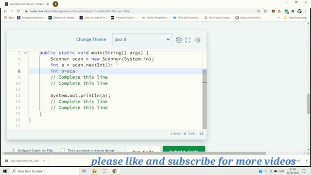 challenge-2 |Solution for Java Stdin & Stdout 1 in Hackerrank || #java #youtube #javaprogramming смотреть онлайн