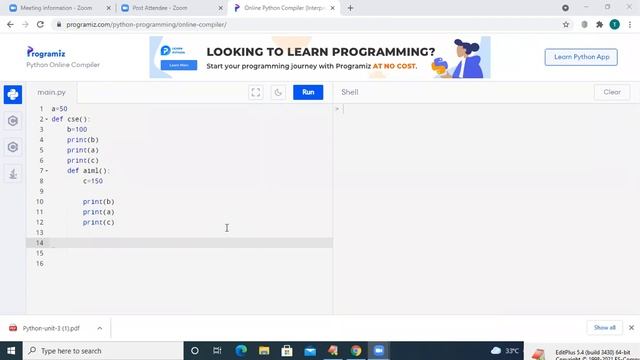 JNTUK R20 IB TECH CSE,CSEAI&ML,CSEDS IISEM PYTHON RPOGRAMMING UNIT3 NAESPACES смотреть онлайн