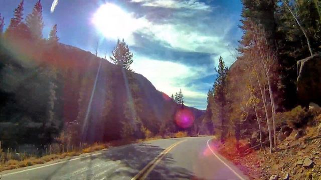 Scenic Drive To Aspen Colorado Via Independence Pass During Fall Season