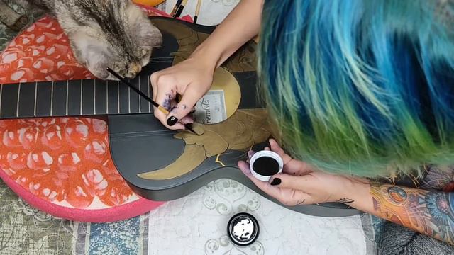 Роспись гитары. Japan style смотреть онлайн