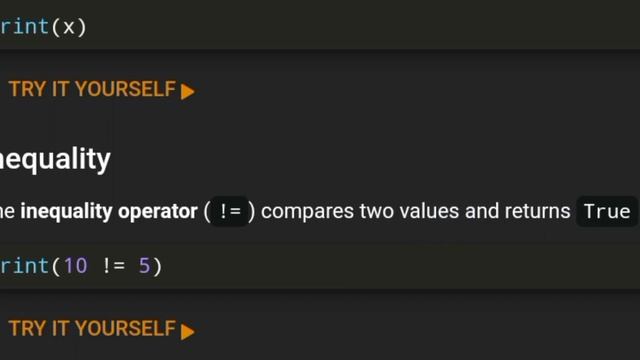 python comparison operators смотреть онлайн