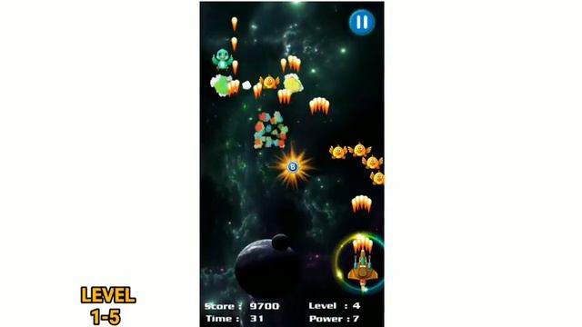 Space Attack Chicken Shooter Gameplay 1-5 смотреть онлайн