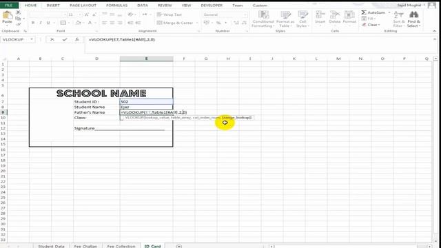 Student ID Card In Excel SCHOOL MANAGEMENT SYSTEM [TWO] URDU HINDI смотреть онлайн
