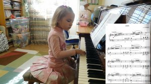Ярослава Лемешкина, 4 года. К.Гурлитт. «Этюд». Работа над этюдом. (Открытый урок)