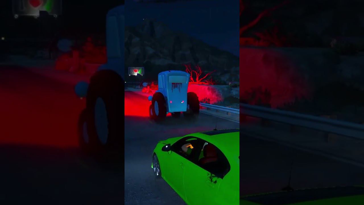 РАЙЛЮХА одолел КОШМАРНОГО СИНЕГО ТРАКТОРА в ГТА 5 Моды! смотреть онлайн