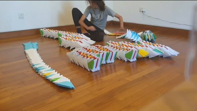 I broke the World Record for longest ORIGAMI DRAGON ! ( timelapse ) смотреть онлайн