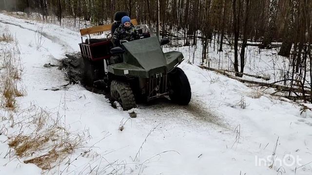 зимние покатушки на самодельном квадроцикле смотреть онлайн