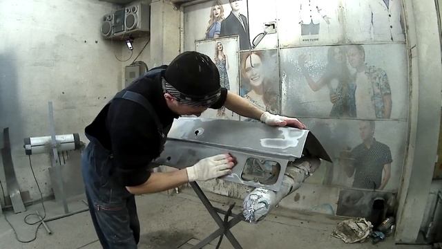 Ваз2110.Ремонт крышки багажника(пескострую, шпатлюем) и грунтуем вместе с пластиком. Часть2 смотреть онлайн