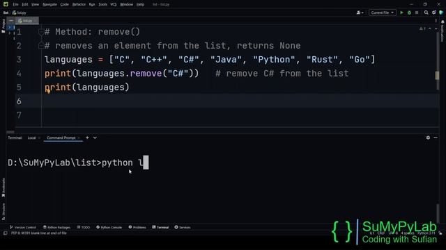 Python List Methods and Functions | Python List Manipulation | SuMyPyLab смотреть онлайн
