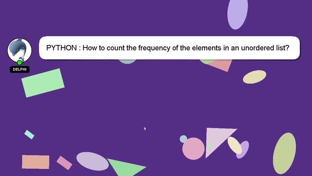 PYTHON : How to count the frequency of the elements in an unordered list? смотреть онлайн