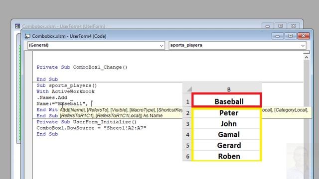 How to populate a combobox based on another combobox selection in Excel VBA смотреть онлайн