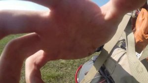 Прыжок с парашютом с задержкой на 10 секунд, высота 1100 метров,  парашют Д-6 с4.