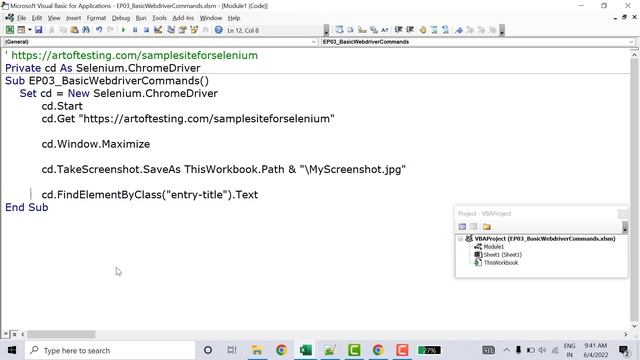 Basic Web Driver Commands | Advanced VBA in Hindi смотреть онлайн