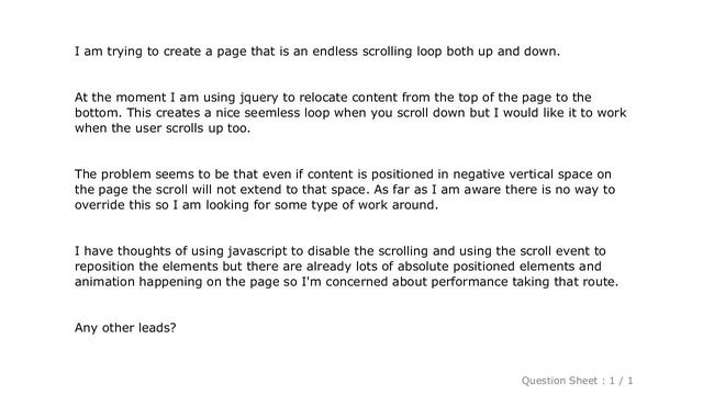 jQuery : Infinite scrolling in both directions - Up and down смотреть онлайн
