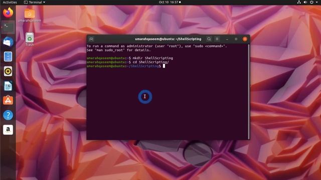 Simple Hello World program in Shell Scripting - How to make and run a shell script in Linux. смотреть онлайн