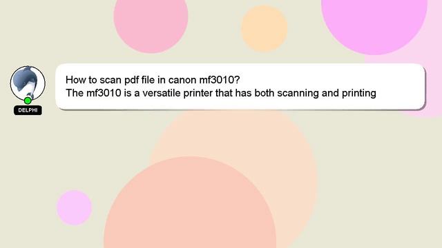 How to scan pdf file in canon mf3010? смотреть онлайн