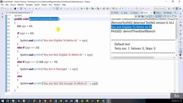 ✔ Java if elseif Statement | (Video 102) смотреть онлайн
