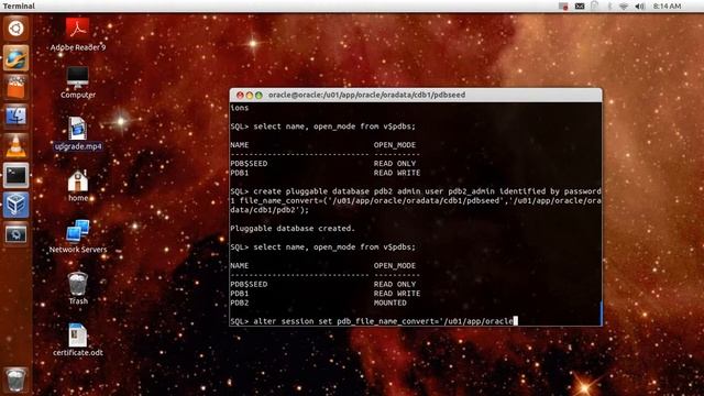 create pluggable database in 12c смотреть онлайн