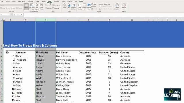 How to Freeze Rows and Freeze Columns on Excel смотреть онлайн