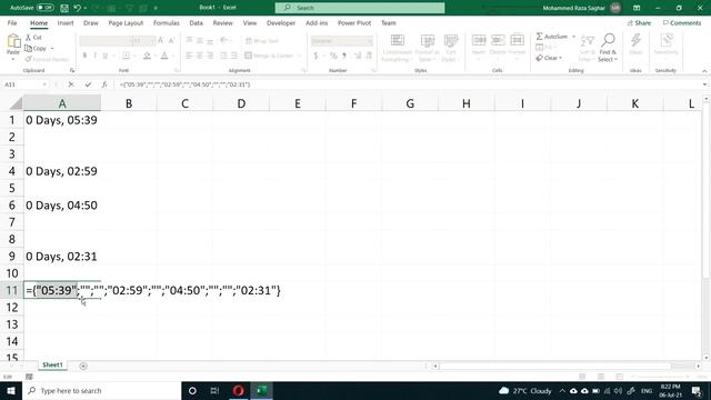 048 Average of Time from Mix text using Array Formula смотреть онлайн