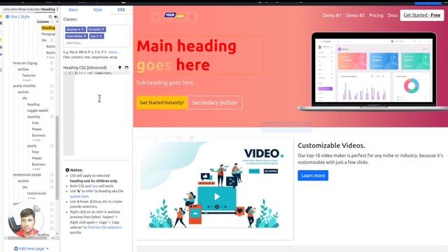 Custom css in Bootstrap 5 builder смотреть онлайн
