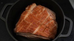 Запеченное мясо - свинина со шкуркой. Ничего лишнего! Быстро и просто! Мясо для бутербродов.