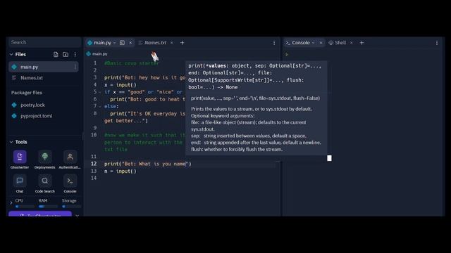 Replit Python Name stealing Talk bot смотреть онлайн