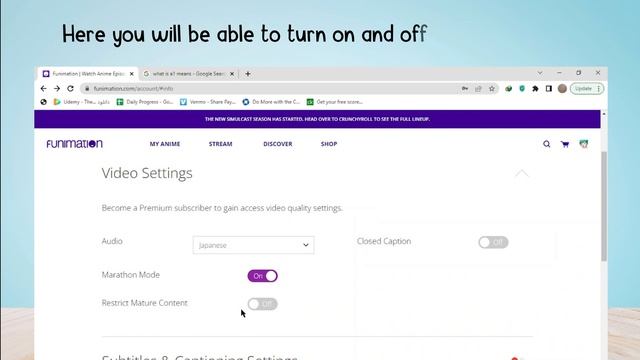 How to change mature settings on Funimation смотреть онлайн