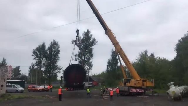 Разгрузка кранами LIEBHERR LTM 1250 LIEBHERR LTM 1500 смотреть онлайн