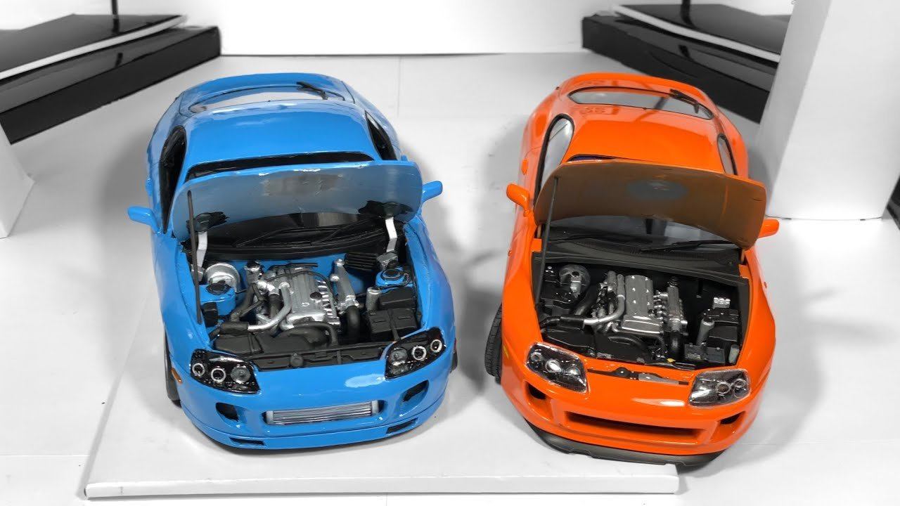 Toyota Supra из ПЛАСТИЛИНА, своими руками, сравнение со сборной моделью смотреть онлайн