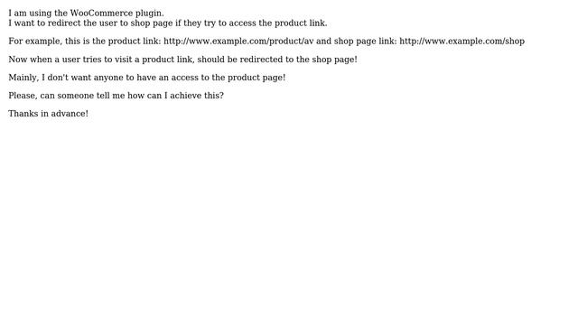 Wordpress: Redirect the single product page link to the shop page смотреть онлайн