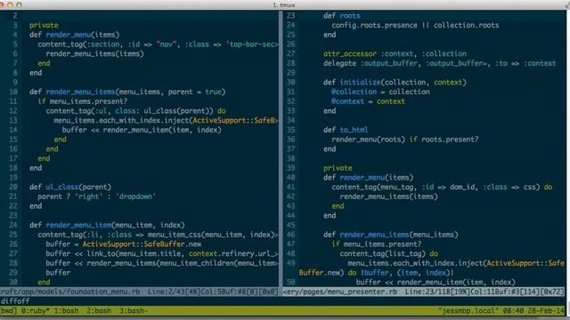 Using the Linediff Vim Plugin смотреть онлайн