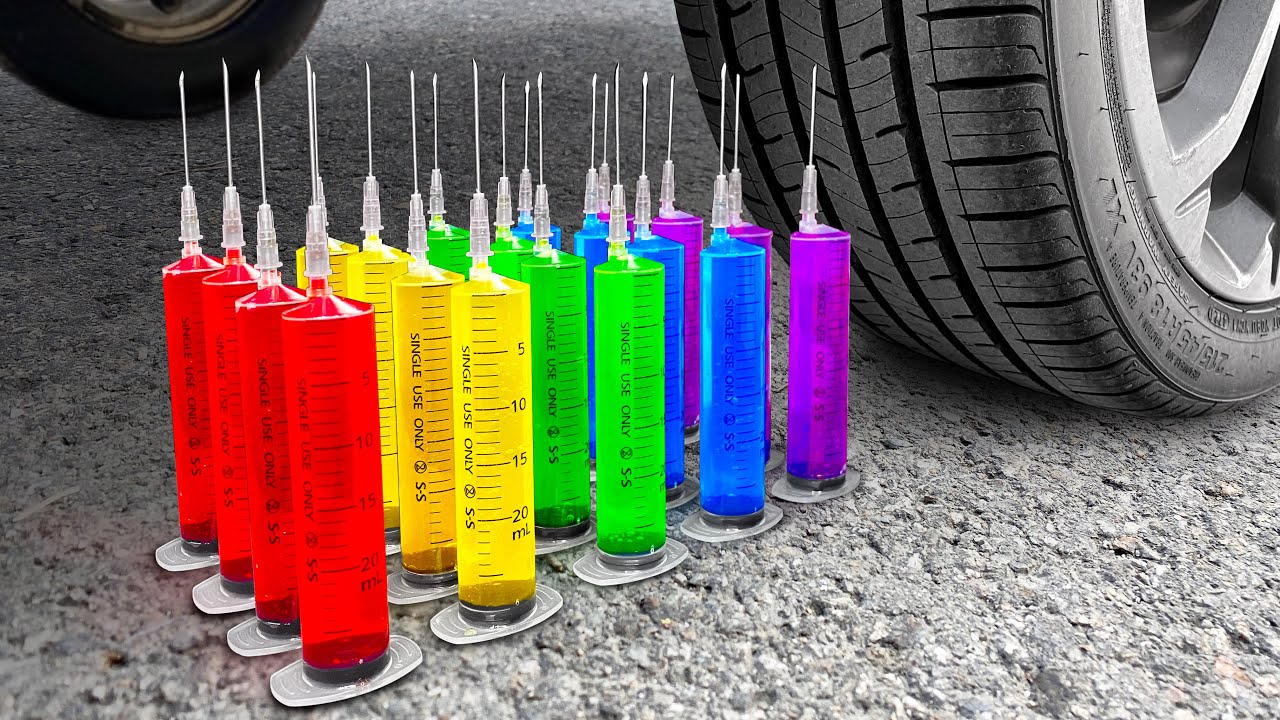 Машина Давит Предметы под Колесом АСМР МАШИНА смотреть онлайн