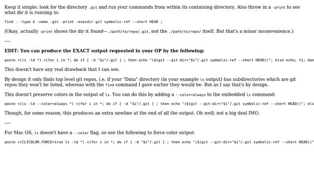 Unix & Linux: Git Bash - ls show git repo folders (3 Solutions!!) смотреть онлайн