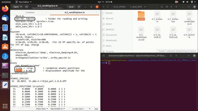Project: 18.1 (cp.x) NVE ensemble, Car–Parrinello Molecular Dynamics Si | Quantum Espresso Tutoria смотреть онлайн