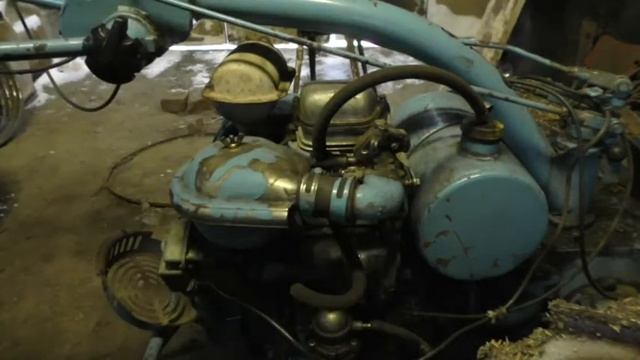 Запуск мотоблока зимой. МТЗ-06. смотреть онлайн