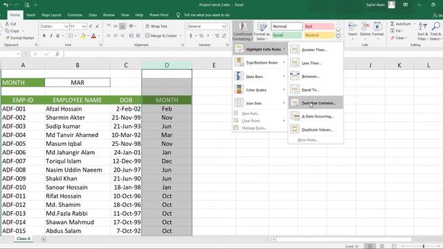 Conditional Formatting | Text formatting | MS Excel Tutorial Bangla смотреть онлайн