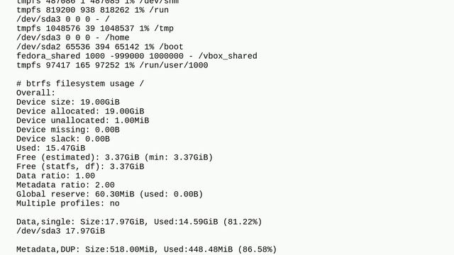 Unix: How can I solve my strange no space left on device on fedora? смотреть онлайн