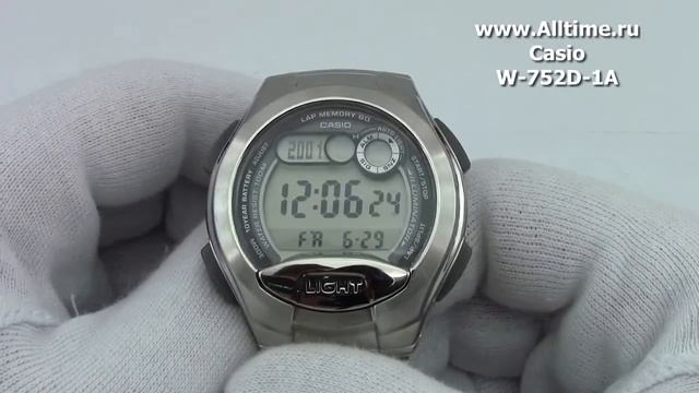 Мужские японские наручные часы Casio W-752D-1A смотреть онлайн