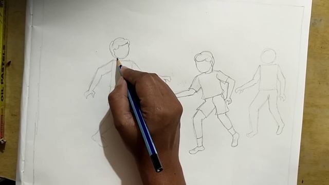 Memory drawing ll How to draw children playing football смотреть онлайн