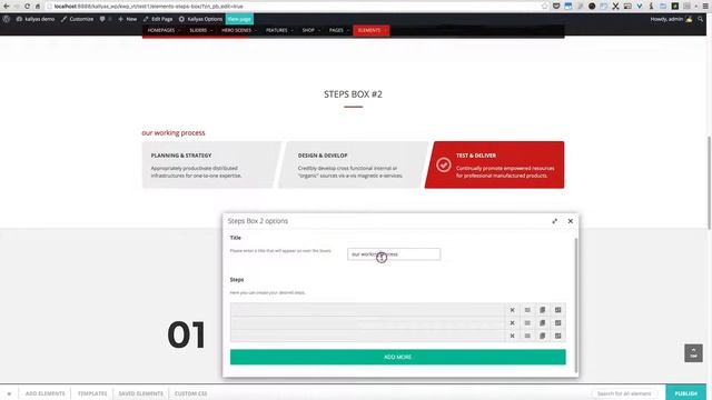 Steps box 2 (Page Builder Element in Kallyas WordPress theme v4.0 ) смотреть онлайн