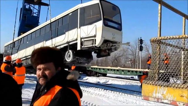 Прибытие новых трамваев КТМ-19А в Ульяновск. часть 2. смотреть онлайн