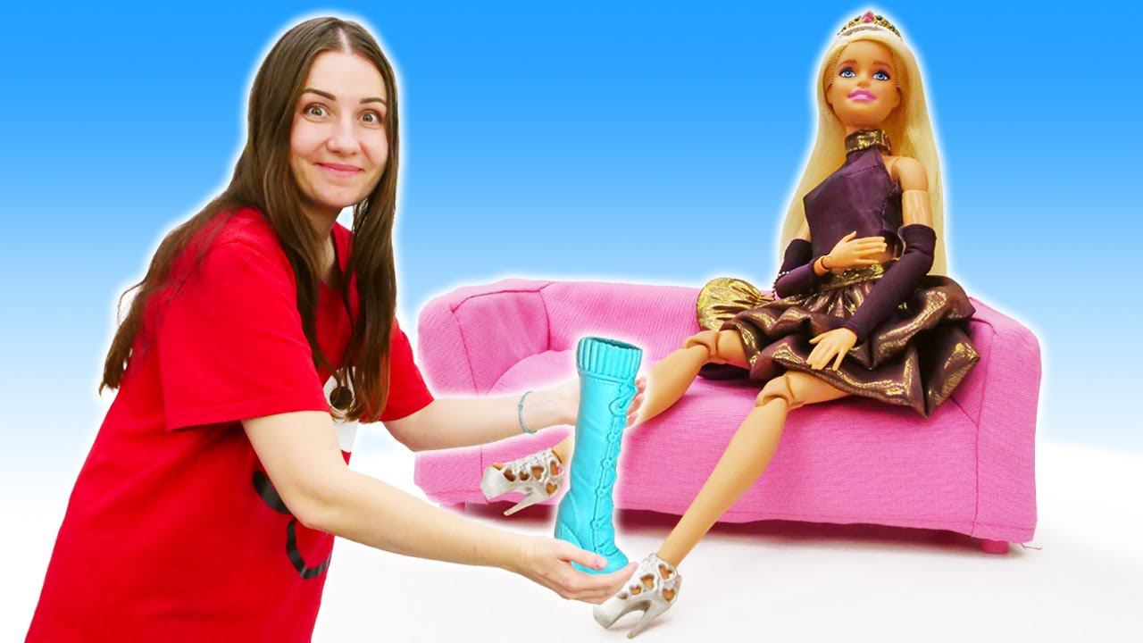 Хлоя и Олеся готовят Барби к встрече с режиссером. Видео для девочек про Барби Я не хочу в школу смотреть онлайн