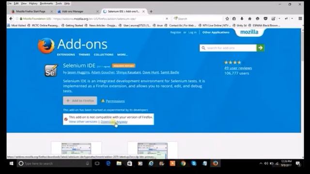 selenium ide firefox Successful Installation plugin tutorial смотреть онлайн