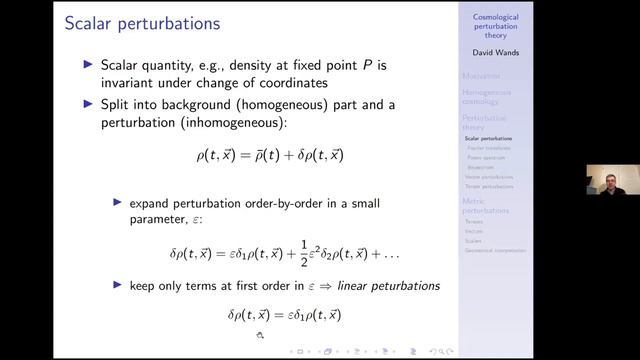 Cosmological Perturbation Theory (Lecture 1) by David Wands смотреть онлайн