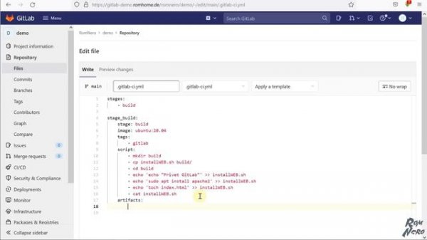 03- DevOps практика GitlLab CI+Runners. Создание CI CD Pipeline