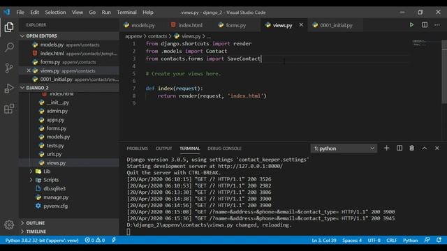 Django CRUD Application | Insert Data in Database in Python Django | Insert Record Model in Django смотреть онлайн