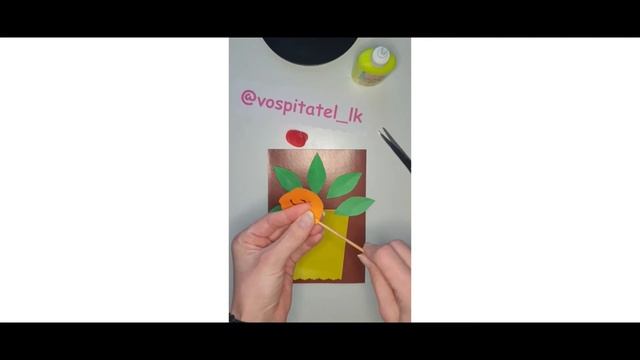 Аппликация Цветы. Делаем поделку из картона к 8 Марта