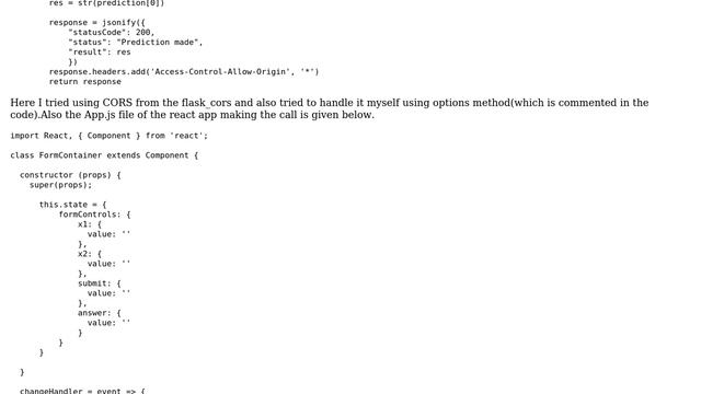 The flask api endpoint returns the correct response with postman but not with the browser(chrome) смотреть онлайн